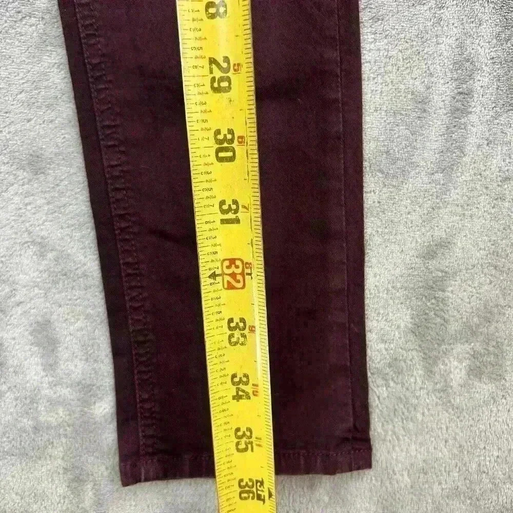 Rag & Bone Legging Jeans Women’s 27 Maroon Burgandy Slim Skinny Casual Pants - Picture 3 of 12